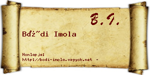 Bódi Imola névjegykártya